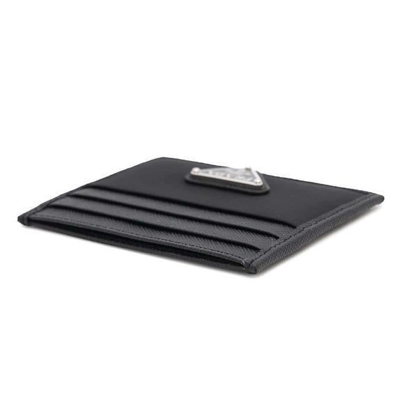 Prada Re Saffiano Nylon Wallet Black Case Leather - Picture 1 of 6